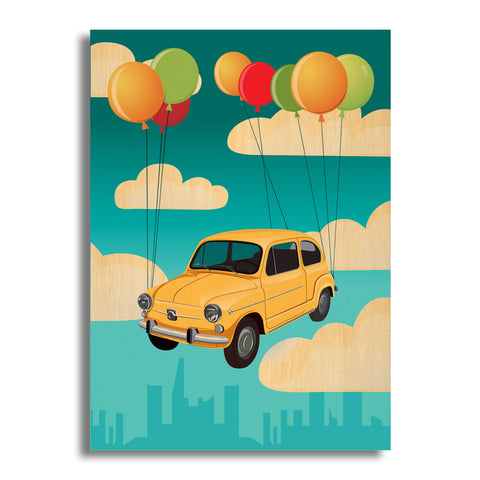 Floating Car With Baloons