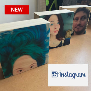4x4" Instagram Custom Wood Photo Block